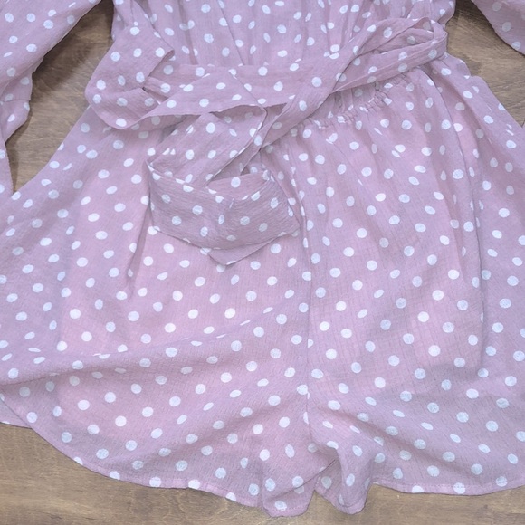 Favlux size large pink polka dot flirty romper - Picture 3 of 6